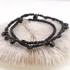 Colier Spinel briolete 8mm si Turmalina neagra discuri fatetate 3mm, imagine 2
