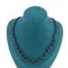Colier Spinel briolete 8mm si Turmalina neagra discuri fatetate 3mm, imagine 3