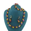 Set confectionat manual cu Agate roz si galben mate, Onix mat sfere 8mm, imagine 2