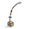 Amuleta Feng Shui Om Mani Padme Hum si Dublu Dorje cu agate - argintie, 10cm