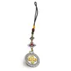 Amuleta Feng Shui Om Mani Padme Hum si Dublu Dorje cu agate - argintie, 10cm, imagine 2