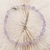 Bratara cristale naturale Ametist lavanda banuti 4mm si discuri fatetate 2mm, imagine 2