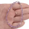 Bratara cristale naturale Ametist lavanda banuti 4mm si discuri fatetate 2mm, imagine 3