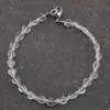 Bratara cristale naturale Cristal de stanca banuti 4mm si discuri fatetate 2mm, imagine 2