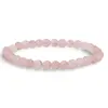 Bratara din Cuart Cherry 6mm, pe elastic, 19cm, sfere mate