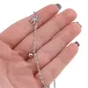 Bratara pentru glezna din inox argintiu cu charm model libelula, imagine 3