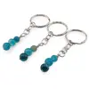 Breloc Agat albastru trei sfere, 8-10mm, imagine 2