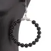 Cercei cu agatatoare rotunzi Cuart fumuriu sfere, 4mm, imagine 3