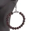 Cercei cu agatatoare rotunzi Granat sfere, 4mm, imagine 3