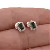 Cercei cu surub din cupru placat cu aur galben 18k negri, 7mm, imagine 3