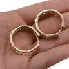 Cercei din cupru placat cu aur galben 18k model hexagonal cu zirconiu, imagine 4