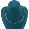Lant din cupru placat cu aur galben 18k model funie, imagine 2