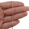 Lant din cupru placat cu aur galben 18k model Snake rasucit, imagine 3