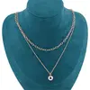 Lant din cupru placat cu aur roz 18k dublu cu sfera, imagine 2