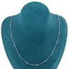 Lant din cupru placat cu aur roz 18k model cu bumbi, 3mm, imagine 2