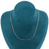Lant din cupru placat cu aur roz 18k model Figaro plat, 33cm, imagine 2
