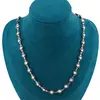 Lant din cupru placat cu aur roz 18k model ochiul protector negru, imagine 2