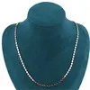 Lant din cupru placat cu aur roz 18k model sfere plate, 3mm, imagine 2
