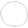 Lant din cupru placat cu aur roz 18k model sfere plate, 3mm