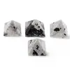 Piramida cristal natural Piatra lunii cu Turmalina A+, 45-50mm, imagine 3
