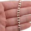 Bratara din cupru placat cu aur roz 18k cu elemente din zirconiu, model inimioare conectate, imagine 3