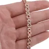 Bratara din cupru placat cu aur roz 18k cu elemente din zirconiu, model inimioare infinit, imagine 3