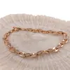 Bratara din cupru placat cu aur roz 18k cu elemente din zirconiu, model ochi, imagine 2