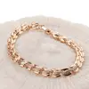 Bratara din cupru placat cu aur roz 18k cu elemente din zirconiu, model spic, imagine 2