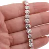 Bratara din cupru placat cu aur roz 18k, sfere cu zirconiu alb, imagine 3