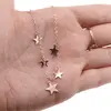 Bratara pentru glezna din cupru placat cu aur 18k cu clopotel, model stelute, imagine 3