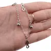 Bratara pentru glezna din inox argintiu cu charmuri si clopotei, imagine 3