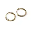 Cercei din cupru placat cu aur galben 18k rotunzi cu zirconii, 14mm