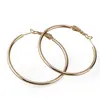 Cercei din cupru placat cu aur galben 18k rotunzi mici, 40mm, imagine 2