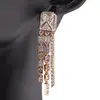 Cercei din cupru placat cu aur roz 18k asimetrici cu zirconiu, 12-51mm, imagine 3