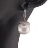 Cercei din cupru placat cu aur roz 18k cu agatatoare perla si zirconii, 14mm, imagine 3