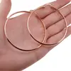 Cercei din cupru placat cu aur roz 18k rotunzi, 60mm, imagine 4