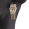 Cercei din cupru placat cu galben 18k cu zirconii, 25mm, imagine 3