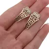 Cercei din cupru placat cu galben 18k cu zirconii, 25mm, imagine 4
