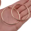 Cercei din cupru placat cu galben roz 18k rotunzi mari, 50mm, imagine 4