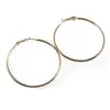 Cercei din cupru placat cu galben roz 18k rotunzi mari, 50mm