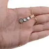 Lant din inox placat cu aur galben 18k, pandantiv cercuri cu sidef si talisman, imagine 3