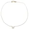 Lant din inox placat cu aur galben 18k, pandantiv fluture