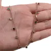 Lant din inox placat cu aur galben 18k si zirconiu multicolor, imagine 3