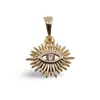 Pandantiv din cupru placat cu aur galben 18k model Ochiul lui Horus, 14mm