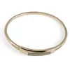 Bratara din cupru placat cu aur galben 18k fixa cu zirconii incrustate central, imagine 2