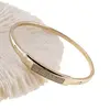 Bratara din cupru placat cu aur galben 18k fixa cu zirconii incrustate central, imagine 3