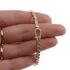 Bratara din cupru placat cu aur galben 18k fixa cu zirconii si charm central, imagine 4