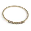 Bratara din cupru placat cu aur galben 18k fixa, model clasic cu zirconii, imagine 2
