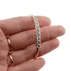 Bratara din cupru placat cu aur galben 18k fixa, model clasic cu zirconii, imagine 4