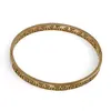 Bratara din cupru placat cu aur galben 18k fixa, model grecesc, imagine 2
